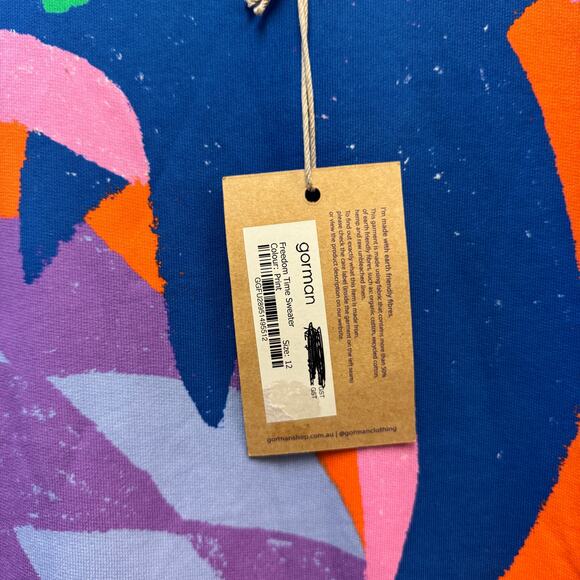 NWT Gorman Dolphin Flowers Freedom Time Pullover Sweatshirt Sz 12 (M) - Picture 4 of 7